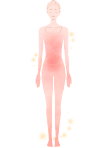 冷えを整える内臓デトックス腸セラピーで体を温める施術風景｜広島メリーガーデン